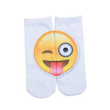 New 3D Emoji Socks Women Fashion Single Side Printing Men Cotton Socks Unisex Socks Pattern Meias Feminina Funny Low Ankle Jan20