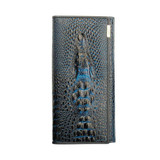 New 3D Crocodile Grain Women Long Wallets Genuine Leather Embossed Design Draw-out Type Female Wallet Clutch Purses Carteira