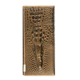 New 3D Crocodile Grain Women Long Wallets Genuine Leather Embossed Design Draw-out Type Female Wallet Clutch Purses Carteira