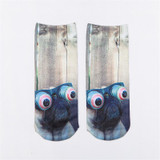 New 3d cartoon socks fashion unique lady and women boat socks, High quality casual dress animal soks girl