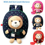 New 3D Cartoon Bear Bag Baby Toddler Anti lost Leash Harness Strap Walker Kids Lunch Box child Kindergarten Schoolbag Backpack