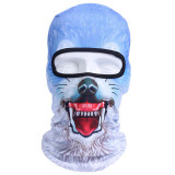 New 3D Animal Cat Dog Combat Bicycle Motorcycle Hats Balaclava Party Halloween Winter Warmer Protection Full Face Masks