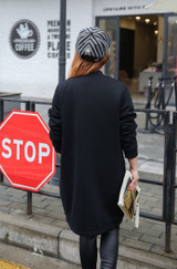 New 300 pounds of large size women wear winter Korean style long thin baseball uniform jacket 269