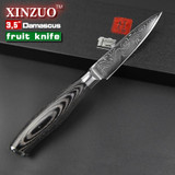 NEW 3.5" inches fruit knife VG10 Damascus steel kitchen knives paring kitchen knife parer knife k133 wood handle FREE SHIPPING