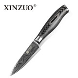 NEW 3.5" inches fruit knife VG10 Damascus steel kitchen knives paring kitchen knife parer knife k133 wood handle FREE SHIPPING