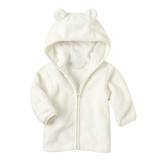 NEW 3-24M Winter Jacket Fall Warm Thick Coral Fleece Baby Boys Girls Coat Long Sleeve Cute Ear Hooded Solid Outwear Girl Clothes