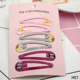 New 3 Pairs/set Cartoon Girls Hairpins Hair Clips Pins Printed Children Hair Clips Jewelry Set Girls Kids Baby Hair Accessories