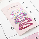 New 3 Pairs/set Cartoon Girls Hairpins Hair Clips Pins Printed Children Hair Clips Jewelry Set Girls Kids Baby Hair Accessories