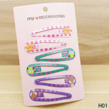 New 3 Pairs/set Cartoon Girls Hairpins Hair Clips Pins Printed Children Hair Clips Jewelry Set Girls Kids Baby Hair Accessories