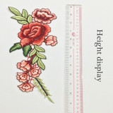 New 2pcs/Set Rose Applique Embroidery Flower Patches For Clothing Appliques Flores Bordadas Atacado Sewing Flower Patches