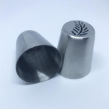 New 2pcs Christmas Tree Russian Leaf Stainless Steel Tip Russian Icing Piping Nozzles Pastry Decorating Tips Cake Tools Cupcake