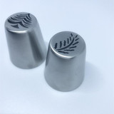 New 2pcs Christmas Tree Russian Leaf Stainless Steel Tip Russian Icing Piping Nozzles Pastry Decorating Tips Cake Tools Cupcake