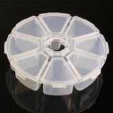 New 2Pcs Nail Art Rhinestones Beads Display Box Storage Case 8Compartments Joyas caja de almacenamiento Box Drug Storage Box Hot