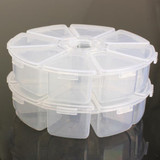 New 2Pcs Nail Art Rhinestones Beads Display Box Storage Case 8Compartments Joyas caja de almacenamiento Box Drug Storage Box Hot