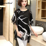 New 2018 Women Blouse Shirt Ruffle Chiffon Blouses Loose Shirts Ladies Casual Top Female Women Clothing Blusas Plus Size L-5XL