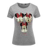 New 2018 Summer T-shirts Women Cute Minnie Mouse Cartoon Printed Sweet T-shirt Womens Tops Females Hot Tees Female European Slim