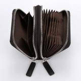 CUIKCA RFID Wallet Women Men Wallet Creative Wallet Double Zippers Mini Coin Slim Wallet Purse Accordion style ID&amp;Card Holders