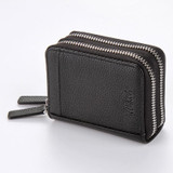 CUIKCA RFID Wallet Women Men Wallet Creative Wallet Double Zippers Mini Coin Slim Wallet Purse Accordion style ID&amp;Card Holders