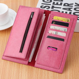 CUIKCA New Fashion Brand Wallet Women Wallet Coin Zipper Ultrathin Long Wallet Purse Retro Nubuck Leather ID &amp; Card Holder 1380