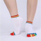 CUHAKCI Women Socks Colorful Cotton Socks Non Slip Unisex Printed Letter Massage Toe Dance Sportswear Colorful Adult Socks