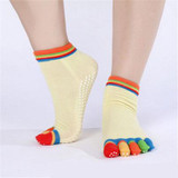 CUHAKCI Women Socks Colorful Cotton Socks Non Slip Unisex Printed Letter Massage Toe Dance Sportswear Colorful Adult Socks