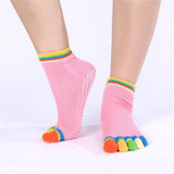 CUHAKCI Women Socks Colorful Cotton Socks Non Slip Unisex Printed Letter Massage Toe Dance Sportswear Colorful Adult Socks