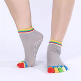 CUHAKCI Women Socks Colorful Cotton Socks Non Slip Unisex Printed Letter Massage Toe Dance Sportswear Colorful Adult Socks