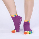 CUHAKCI Women Socks Colorful Cotton Socks Non Slip Unisex Printed Letter Massage Toe Dance Sportswear Colorful Adult Socks