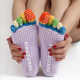 CUHAKCI Women Socks Colorful Cotton Socks Non Slip Unisex Printed Letter Massage Toe Dance Sportswear Colorful Adult Socks