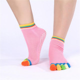 CUHAKCI Women Socks Colorful Cotton Socks Non Slip Unisex Printed Letter Massage Toe Dance Sportswear Colorful Adult Socks