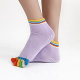 CUHAKCI Women Socks Colorful Cotton Socks Non Slip Unisex Printed Letter Massage Toe Dance Sportswear Colorful Adult Socks