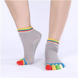 CUHAKCI Women Socks Colorful Cotton Socks Non Slip Unisex Printed Letter Massage Toe Dance Sportswear Colorful Adult Socks