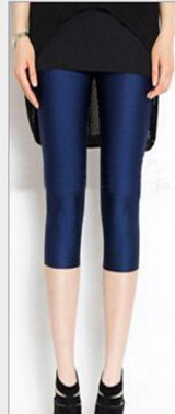 CUHAKCI Summer Casual Leggins Candy Neon Leggings Women High Stretched Sportswear Woman Legging Mid Calf 16 Colors