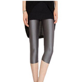 CUHAKCI Summer Casual Leggins Candy Neon Leggings Women High Stretched Sportswear Woman Legging Mid Calf 16 Colors