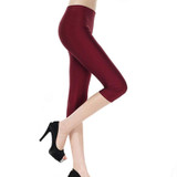 CUHAKCI Summer Casual Leggins Candy Neon Leggings Women High Stretched Sportswear Woman Legging Mid Calf 16 Colors