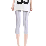 CUHAKCI Summer Casual Leggins Candy Neon Leggings Women High Stretched Sportswear Woman Legging Mid Calf 16 Colors