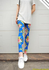 CUHAKCI 2017 New Women's Leggings High Street Cotton Leggin Casual Floral Printed Legging Graffiti Soft Fashion Women Trousers