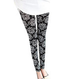 CUHAKCI 2017 Fashion Design Leggins Women Grid Leggings Floral Patterned Letter Print Leggins Female Cross Skull Stripe Leggings