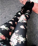 CUHAKCI 2017 Fashion Design Leggins Women Grid Leggings Floral Patterned Letter Print Leggins Female Cross Skull Stripe Leggings