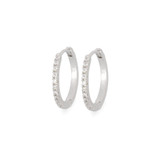 CUBIC ZIRCONIA HUGGIE EARRINGS