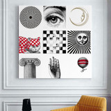 Cuadros Decoracion Fornasetti A single painting not contain wood  Modern Vintage Retro Gifts Wall Art Quotes Bedroom Decor
