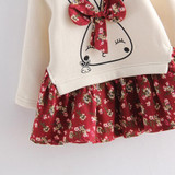 Christmas Dress for Girls 2017 Fashion Casaul Winter Children's Kid Clothing Long Sleeve Costumes Cartoon Splice Dresses Clothes