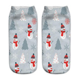 Christmas Deer Socks Women Mens Cartoon Design Casual Knit Wool Socks Winter Warm Shorts Funny Ankle Socks Meias Calcetines