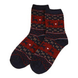 Christmas Deer Socks Women Mens Cartoon Design Casual Knit Wool Socks Winter Warm Shorts Funny Ankle Socks Meias Calcetines