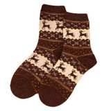 Christmas Deer Socks Women Mens Cartoon Design Casual Knit Wool Socks Winter Warm Shorts Funny Ankle Socks Meias Calcetines