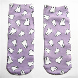 Christmas Cute Neon socks 3D Print female socks Women's Girls Low Cut Ankle Socks calcetines mujer casual Hosiery Printed Sock