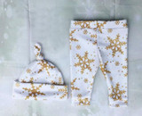 Christmas Baby Girl Boy Snowflake Romper Pants Legging Hat Outfits Set Clothes