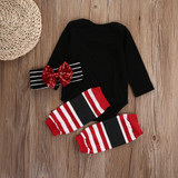 Christmas Baby Boys Girls Romper Jumpsuit + Pants Clothes Outfits 3 Sets Xmas baby rompers set newborn baby clothes 2016 New