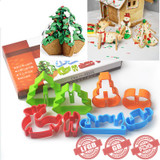 Christmas 3D Stainless Steel Cookie Cutter Xmas tree Metal Cookies Biscuit Mold Fondant Cake Decorating Tools baking tool C0105