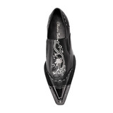 Christia Bella New Black Men Handmade Loafers with Dragon Embroidery USA Style Fashion Party and Banquet Men's Flat Plus Size 47